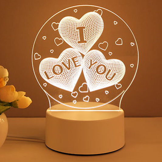 3D Lamp Acrylic USB LED Night Lights Neon