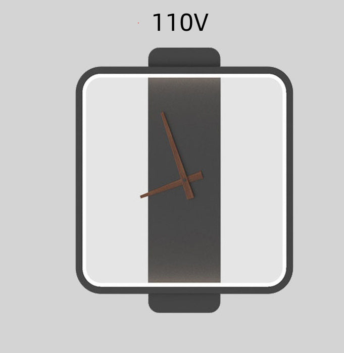 Nordic Wall Lamp Bedroom Bedside Lamp Clock