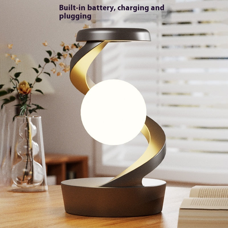Rotating Moon Desk Lamp With Phone Charging