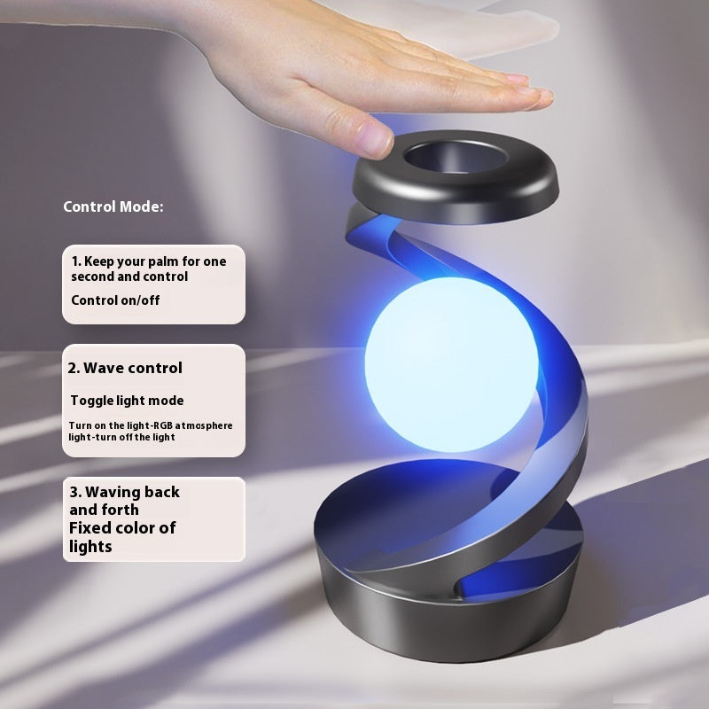 Rotating Moon Desk Lamp With Phone Charging