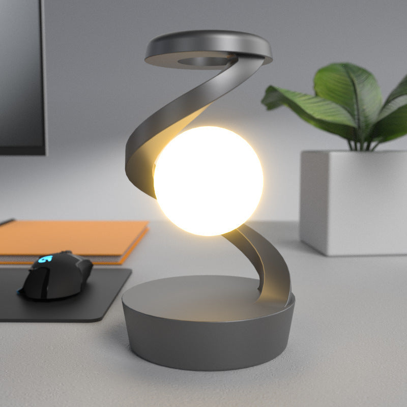 Rotating Moon Desk Lamp With Phone Charging