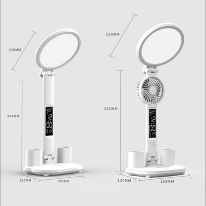 LED Clock Table Lamp USB Chargeable Dimmable